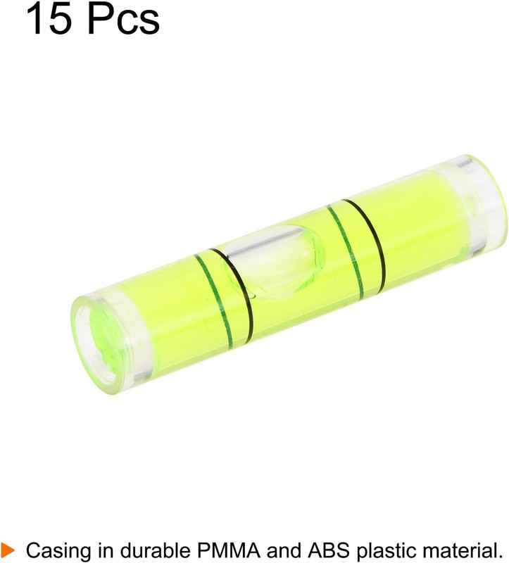 HARFINGTON 15pcs Small Cylindrical Bubble Level Vials 8x35mm 8x35mm, Clear gallery