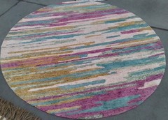 YELLOW / GREEN 6′-0″ x 6′-0″ Back Stain Rug, Reduced Price 1172802069 BLG201C-6R