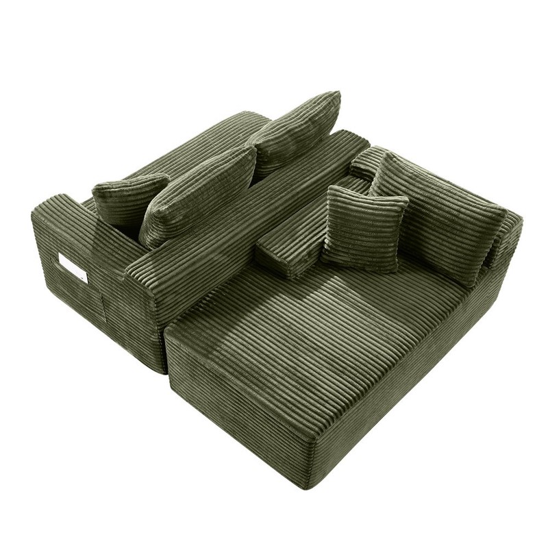 Modular Sectional Sofa Couch with Chaise, 3 Seater L-Shaped Sofa Boneless Sofa gallery