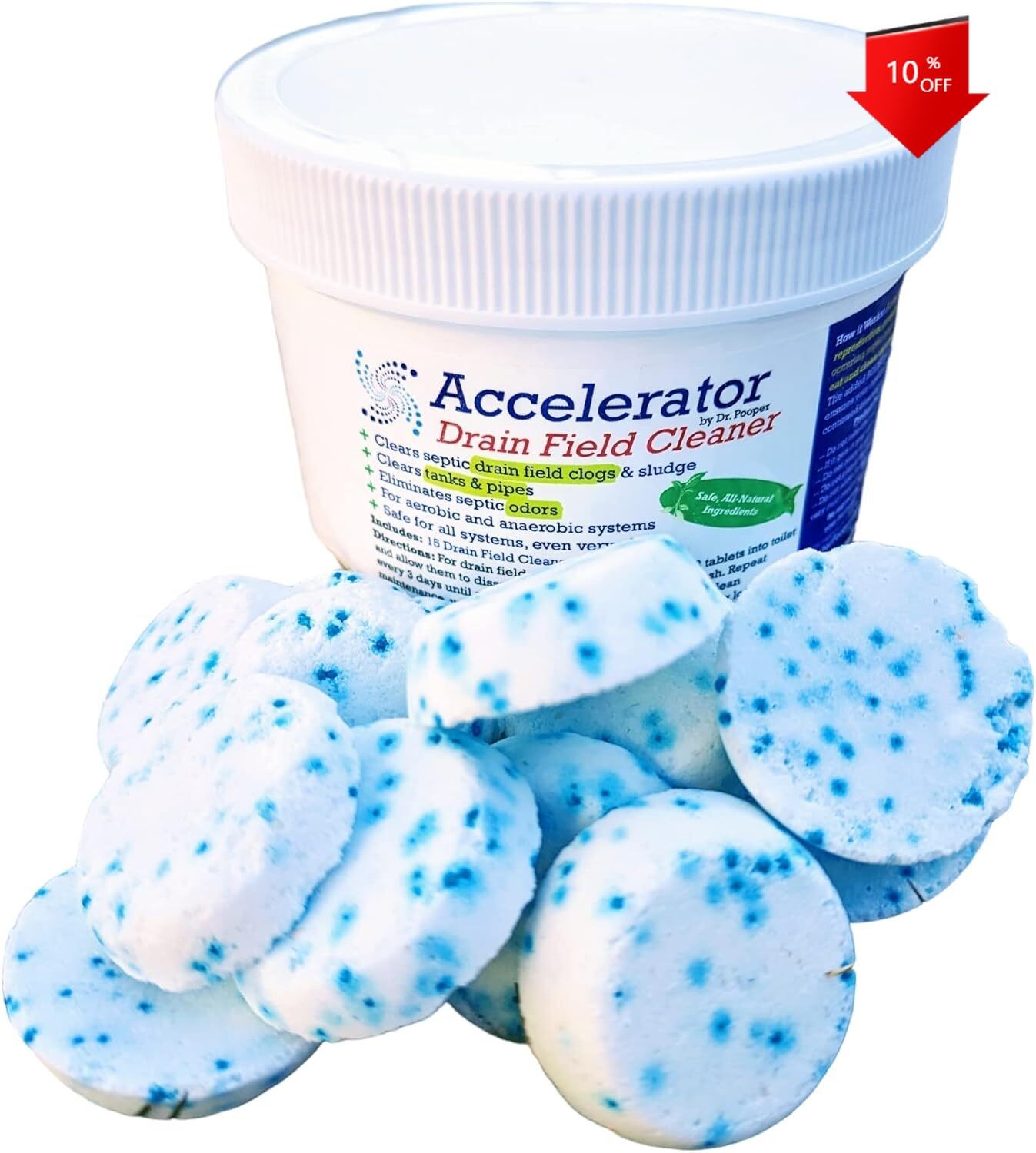Drain Field Cleaner Tablets by Dr Pooper. Clears Septic Tanks and Drain Field... gallery