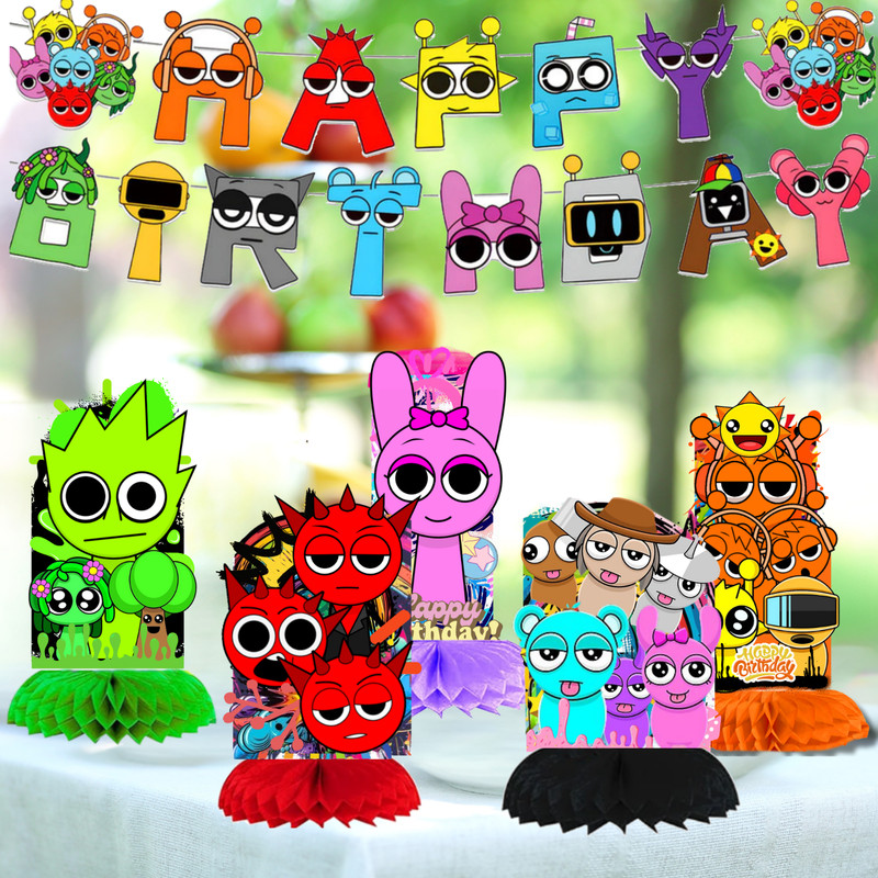 SPRUNKI TOY Tableware party supplies decoration balloons birthday centerpiece gallery