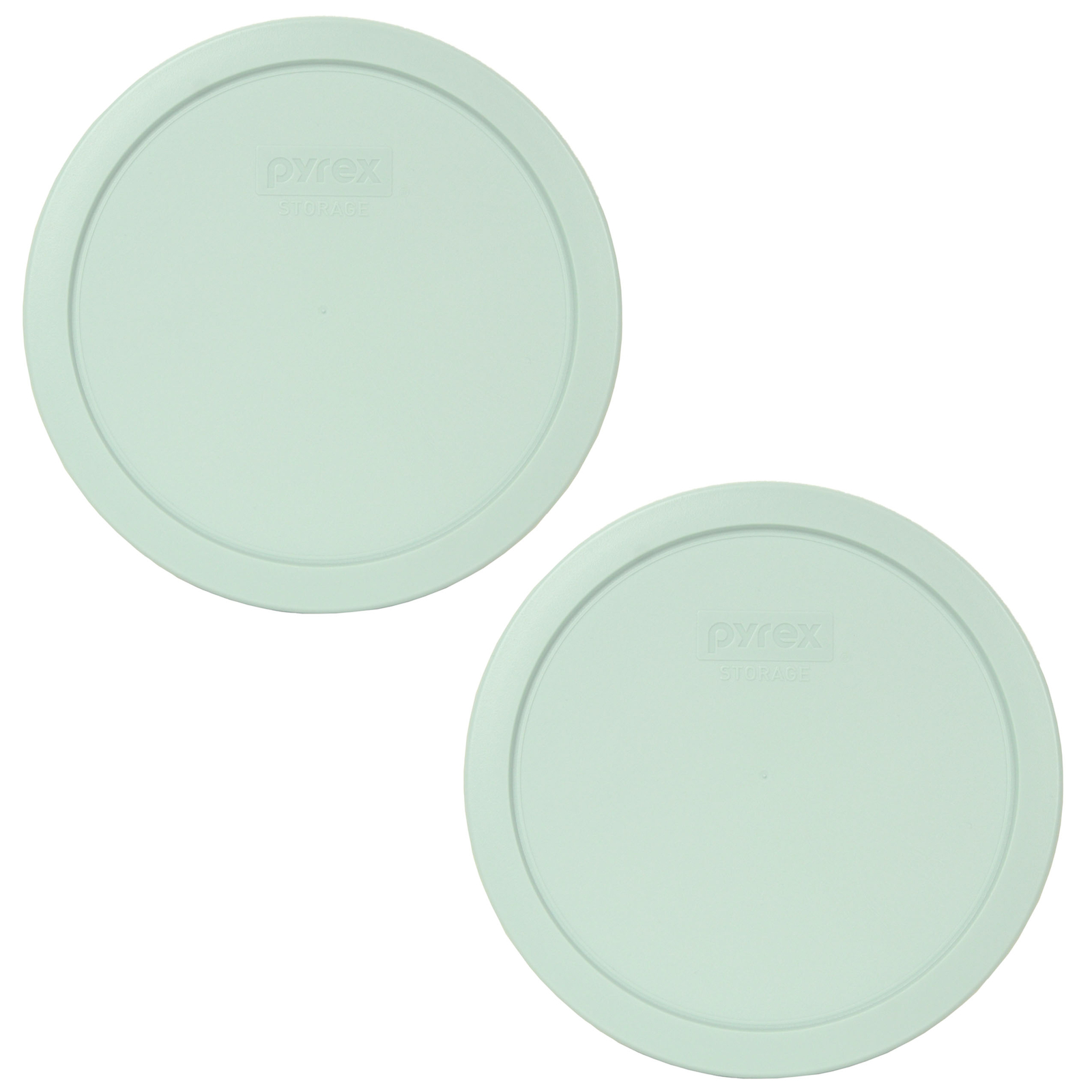Pyrex 7402-PC Muddy Aqua Plastic Round Storage Lid Cover (2-Pack) gallery