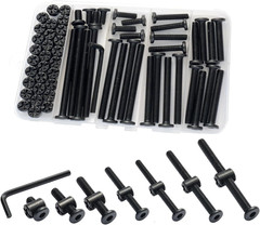 Crib Screws Hardware Replacement Kit,Socell Black（M6x12mm—75mm), Black