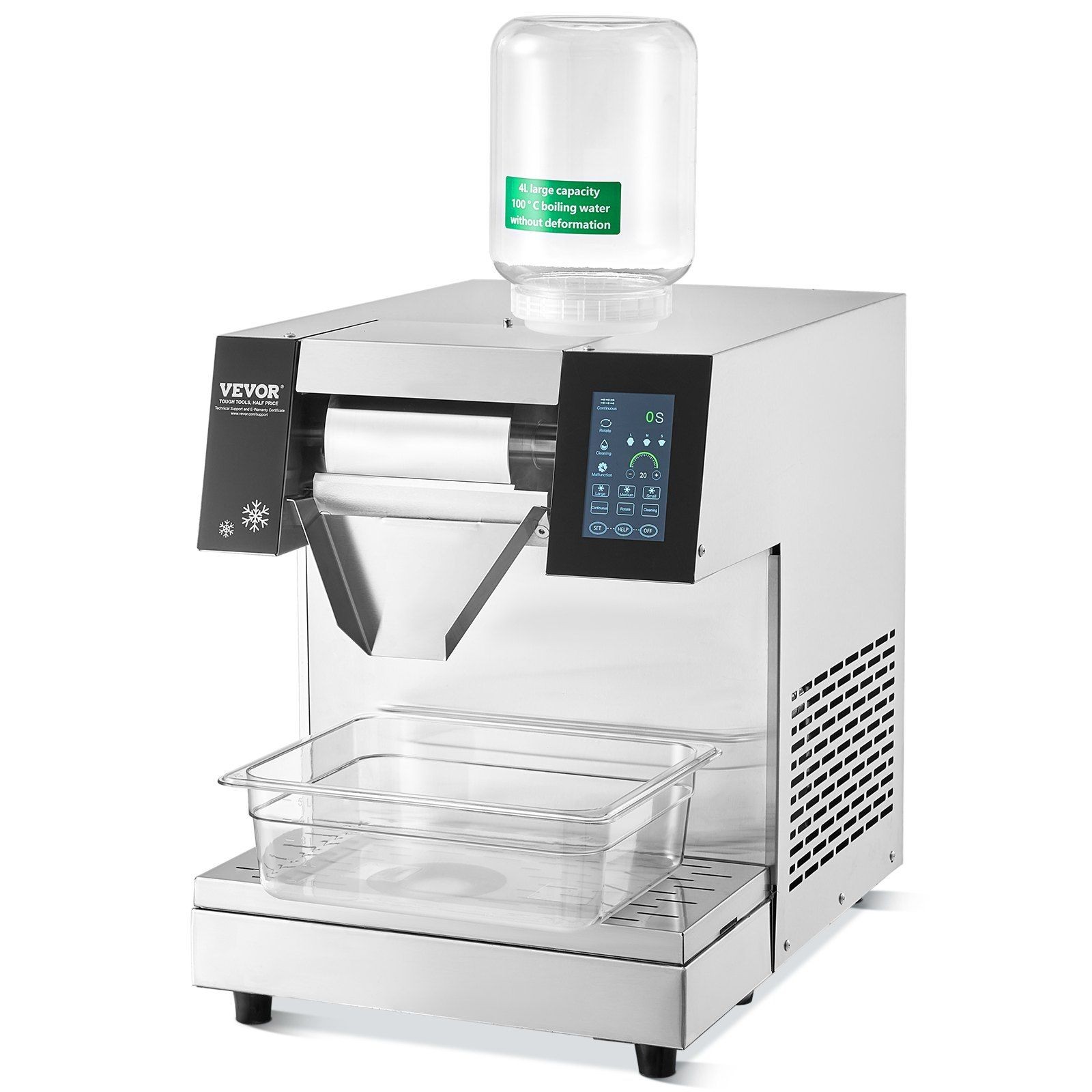Commercial Snowflake Ice Generator 573lb/24h Stainless Steel gallery