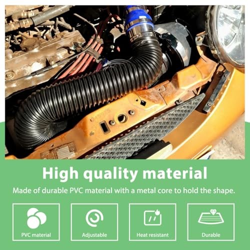3 Inch Cold Air Intake Pipe, Flexible Car Cold Air Duct Hose Extendable to 39 gallery