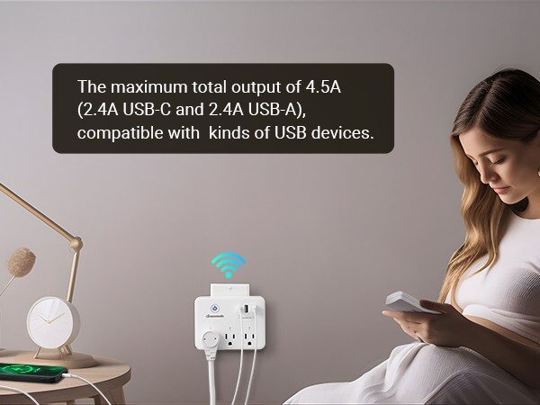 DEWENWILS 6 Device Remote Control Outlet Plug-in USB Outlet 125V/15A/1875W 100FT gallery