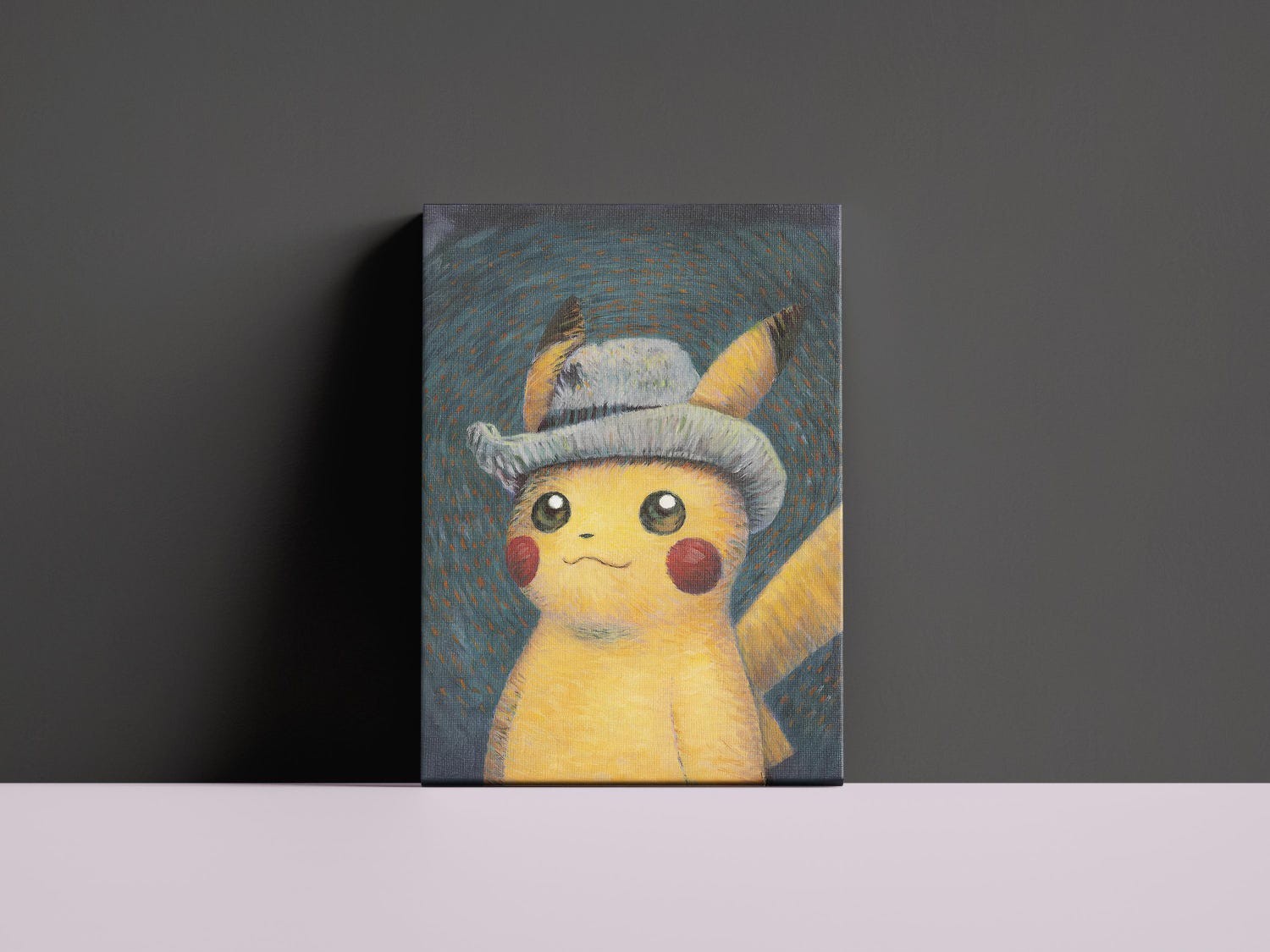 Pikachu Van Gogh Canvas Poster – Portrait Style Wall Art, Ready to Hang gallery