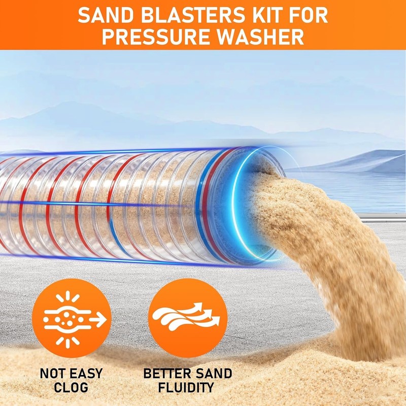 Professional Dustless Sand Blasting Kit for Graffiti & Rust Removal - 5000 PSI gallery