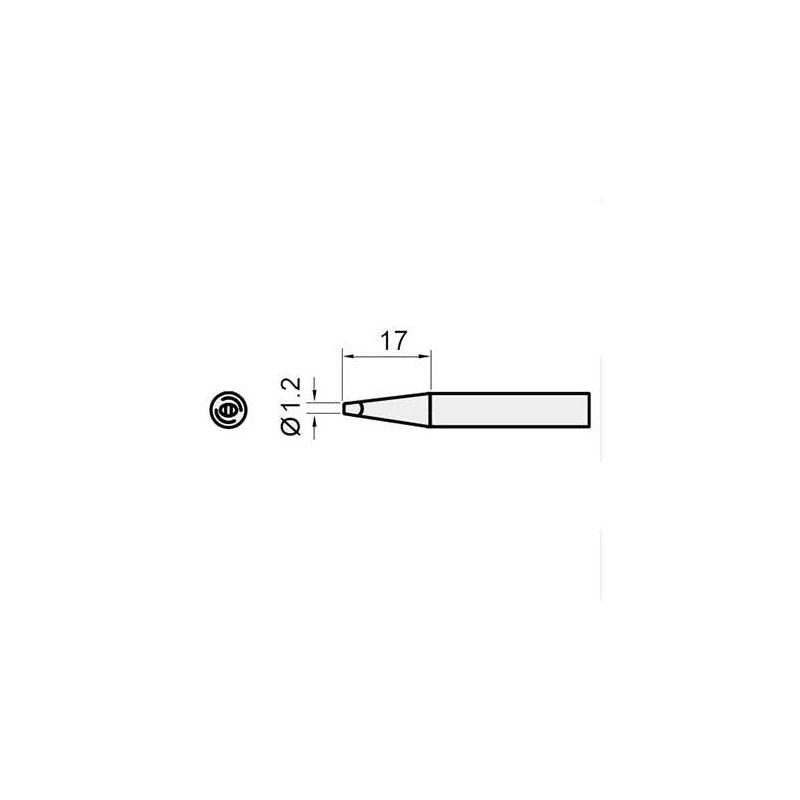 Pro'sKit 5SI-216N-1.2D Replacement Soldering Iron Tip for SS206E & SS207E gallery