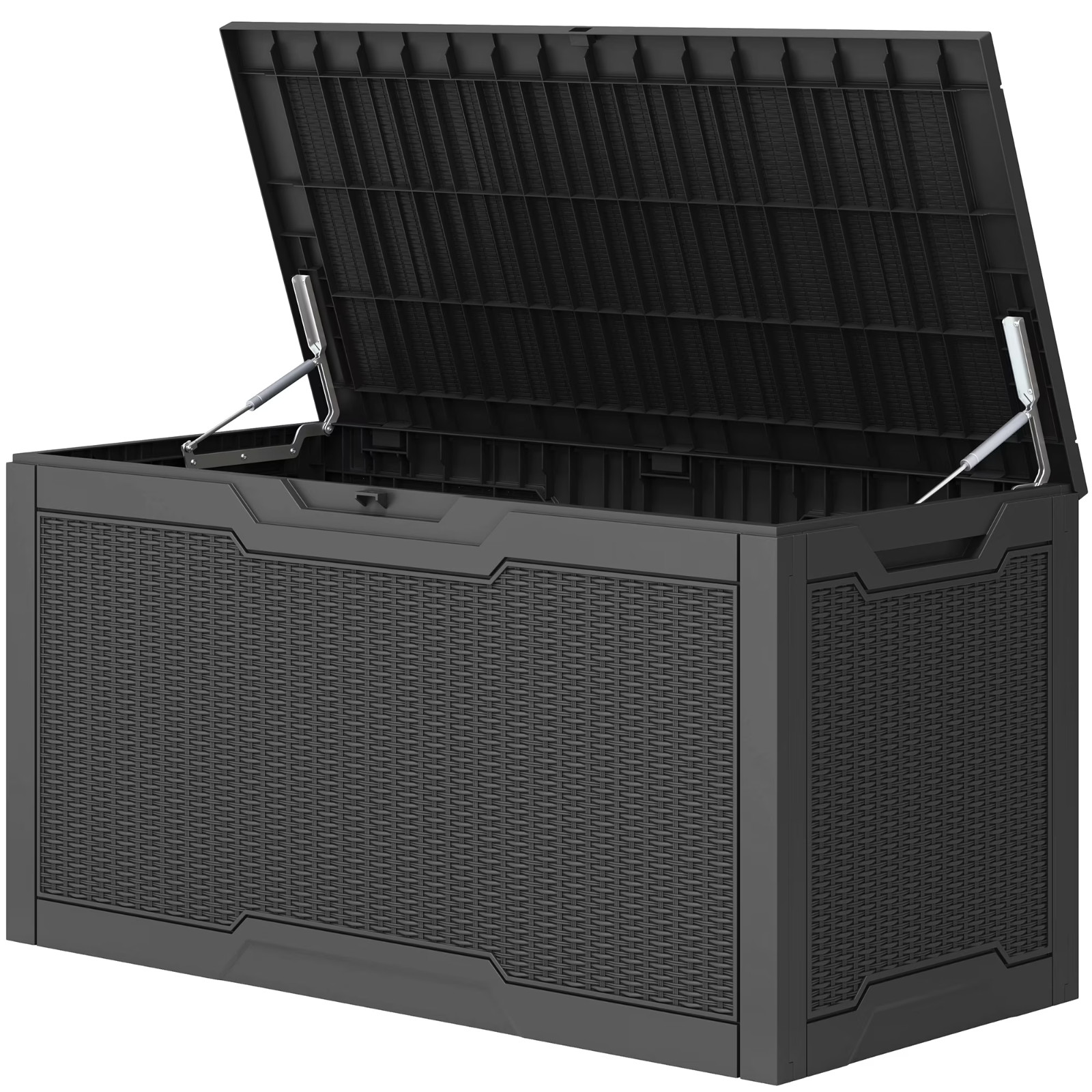 100 Gallon large Deck Box, Outdoor Resin Storage Box, Outdoor Container for Pati gallery