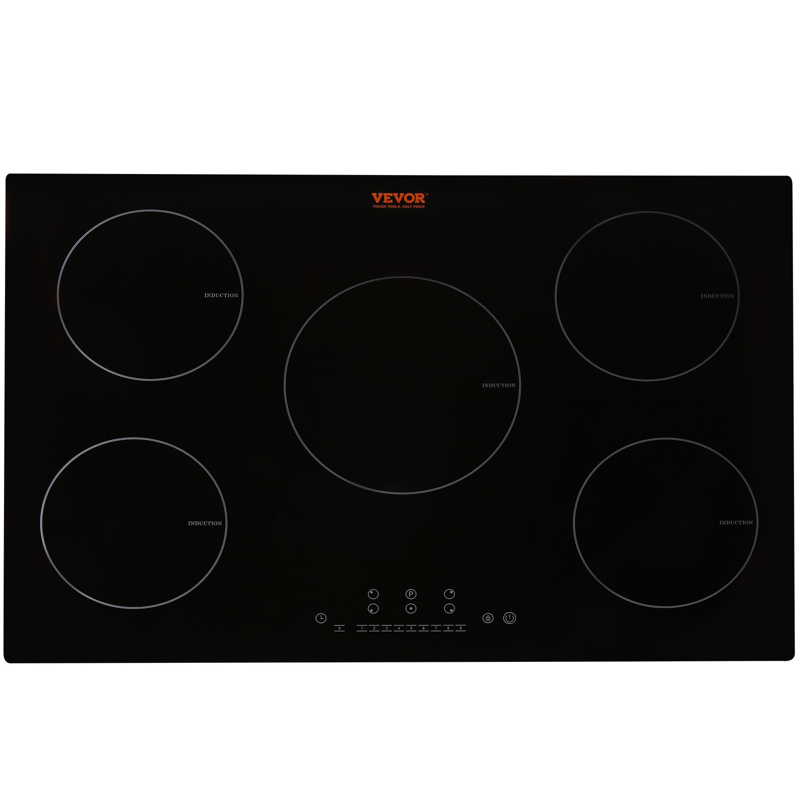 VEVOR 30" Electric Induction Cooktop Ceramic Glass Stove 5 Burners Touch Control gallery