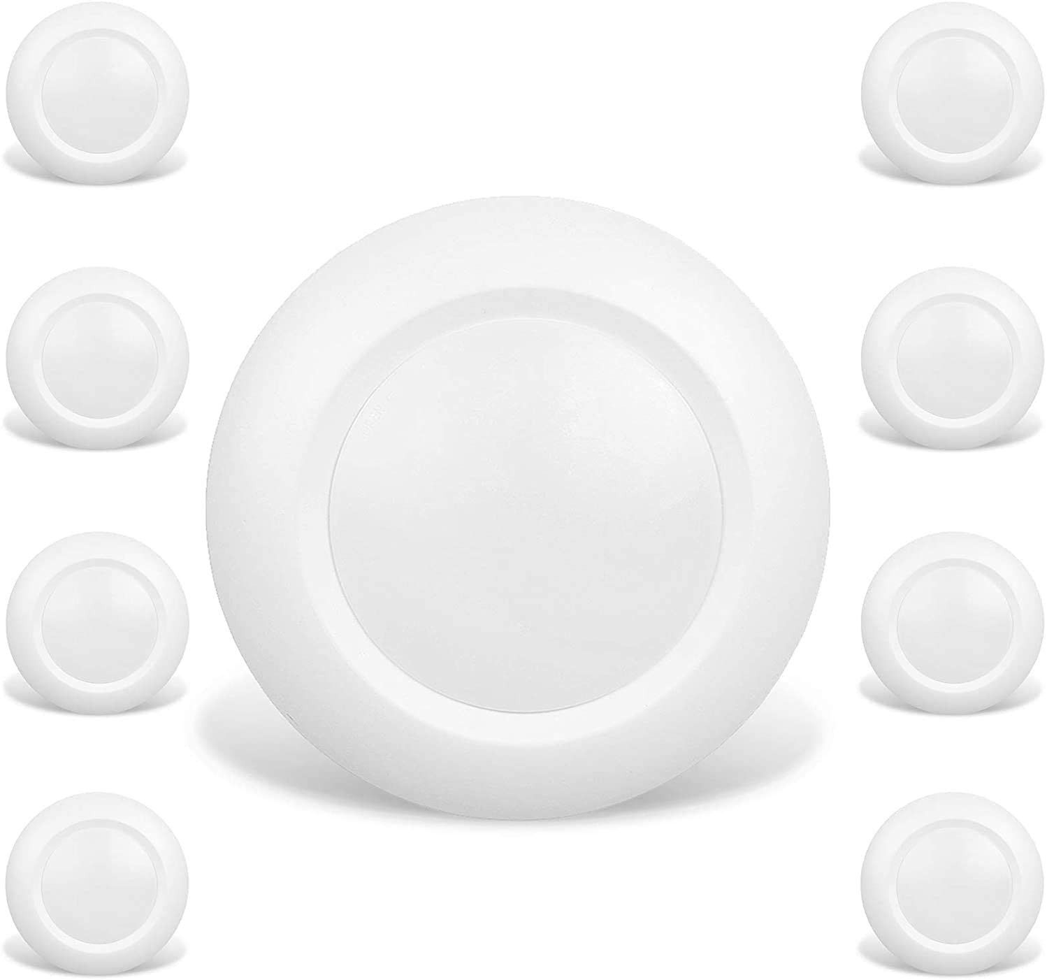 8 Packs 6 Inch LED Low Profile Recessed & Surface Mount Disk Light, Round, 15W, gallery