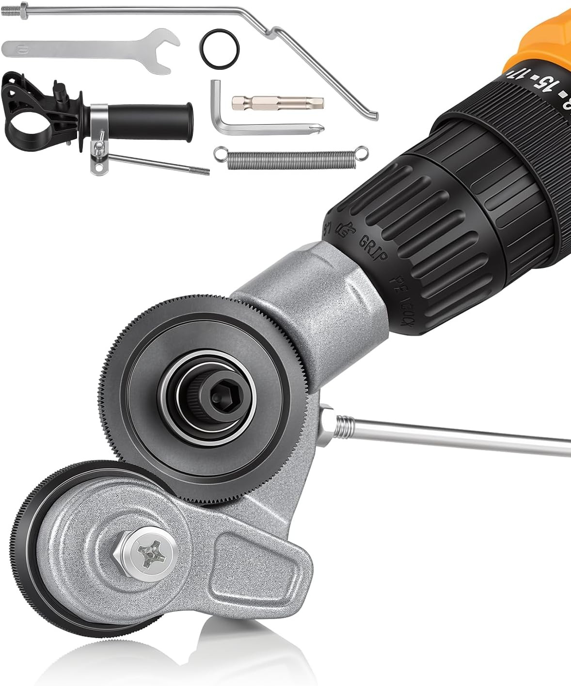 Upgraded Metal Cutter for Drill, Electric Sheet Metal Cutter Attachment with Sta gallery
