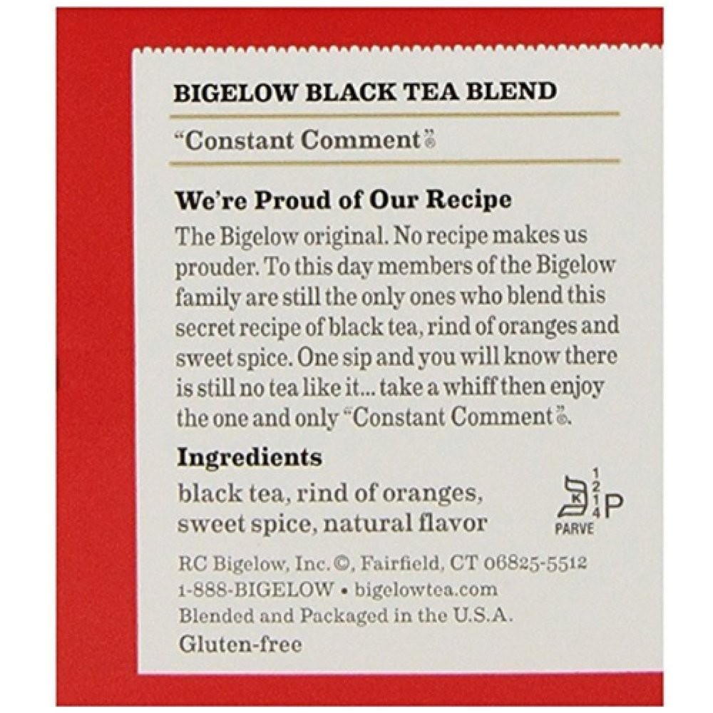 4x Boxes Bigelow Constant Comment Black Tea | 20 Pouches Per Box | 1.18oz gallery