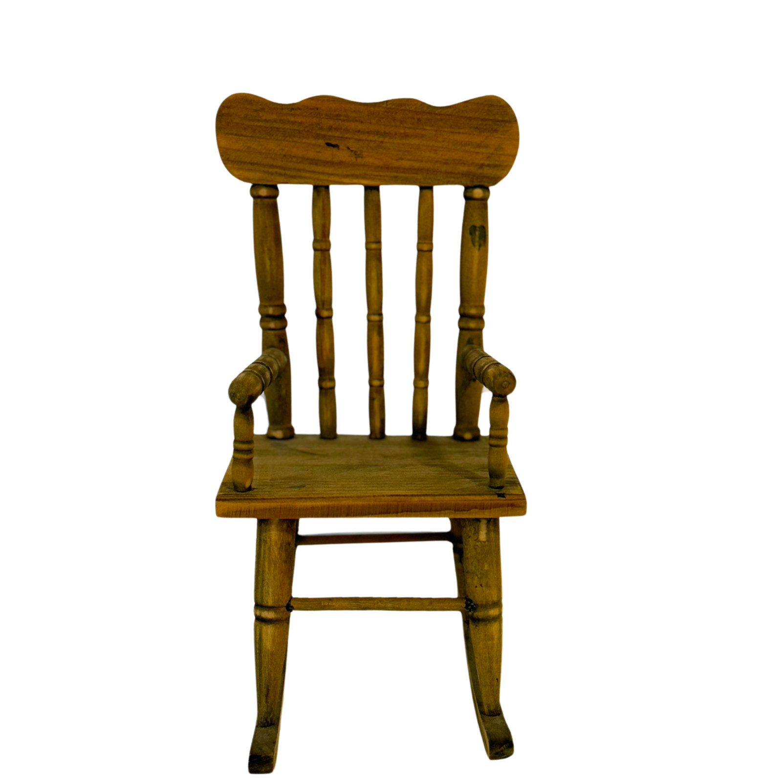 Decorative Mini Wood Rocking Chair – Rustic Vintage Charm – 10" Tall gallery