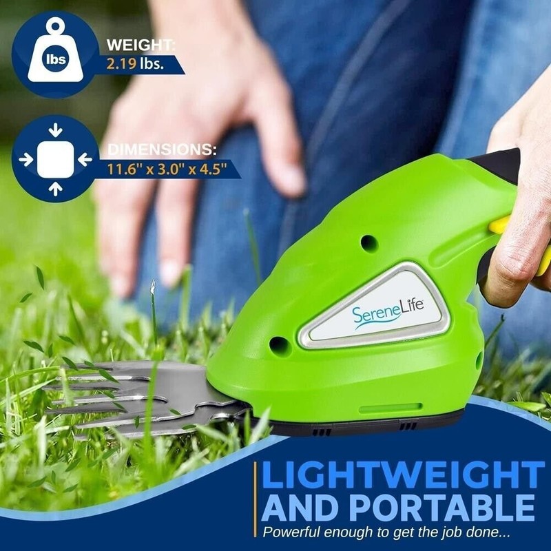 Pyle Cordless Handheld Grass Cutter Shears- Built-in 3.6V Rechargeable Battery gallery