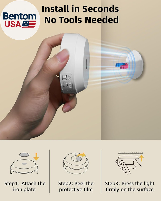 4 Pack Motion Sensor Closet Lights with Charging Station, 1200Mah Rechargeable L gallery