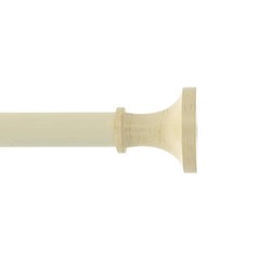 1In Dia Adjustable Single Drapery Window Curtain Rod With Sidra Finials 28”-120”