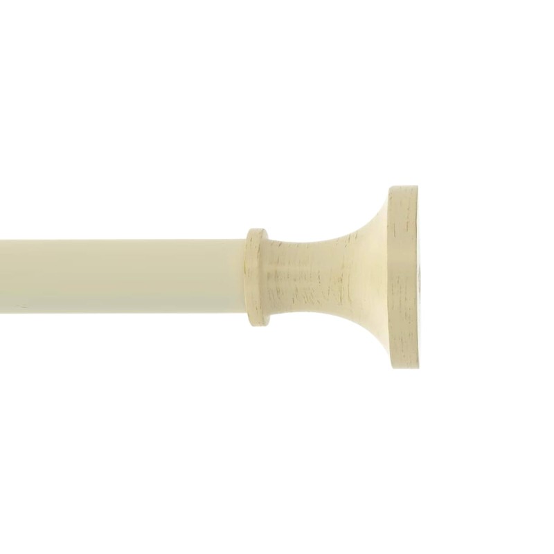 1In Dia Adjustable Single Drapery Window Curtain Rod With Sidra Finials 28”-120” gallery