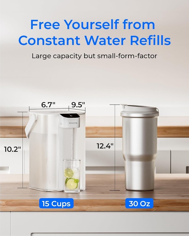 Waterdrop Electric Water Filter Pitcher, 200-Gallon Countertop Water Purifier gallery
