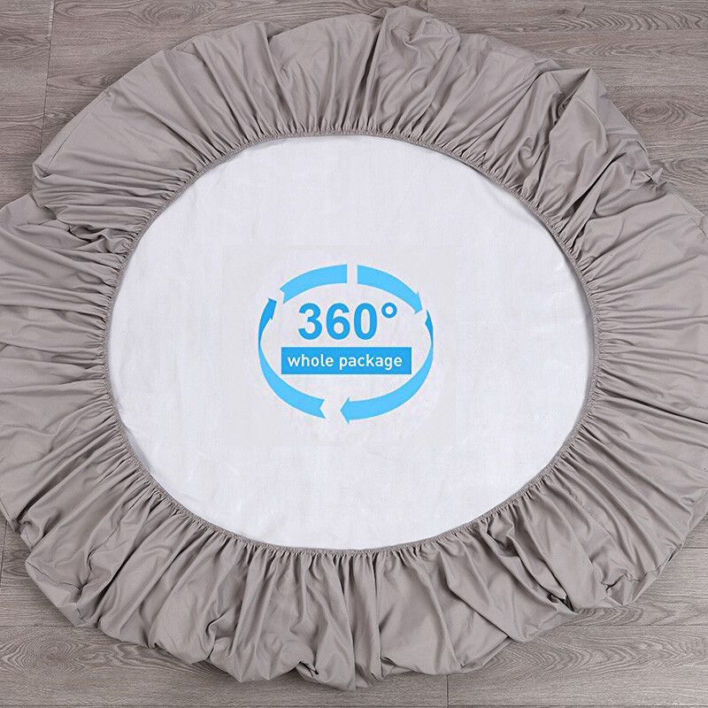 Waterproof Fitted Sheet Solid Color Bedding Mattress Protector Cover Washable gallery