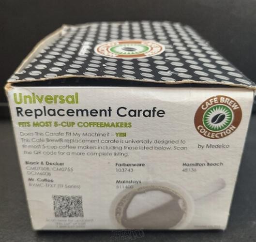 Cafe Brew Collection Universal Replacement Carafe 5 Cups Fits Most 5 Cup Makers gallery