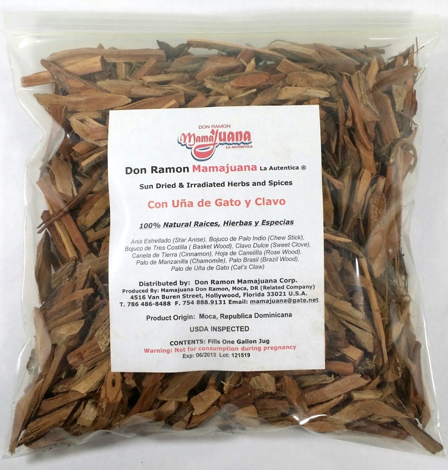 MAMAJUANA DON RAMON CUSTOM BLEND APHRODISIAC DRY BAG FILLS A BIG ONE GALLON JUG gallery