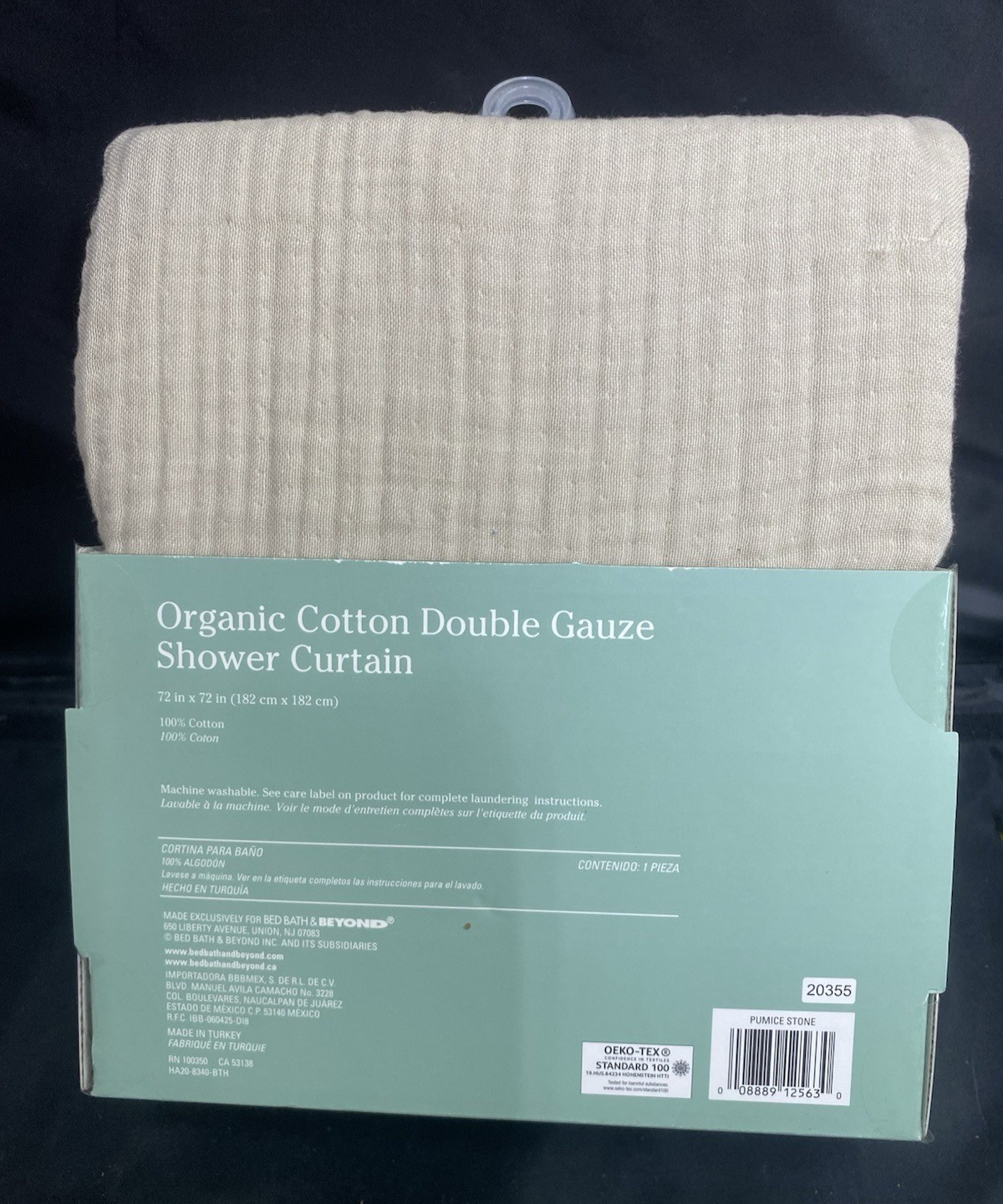 Haven Pumice Stone Organic Cotton Double Gauze Shower Curtain Bed Bath Beyond gallery