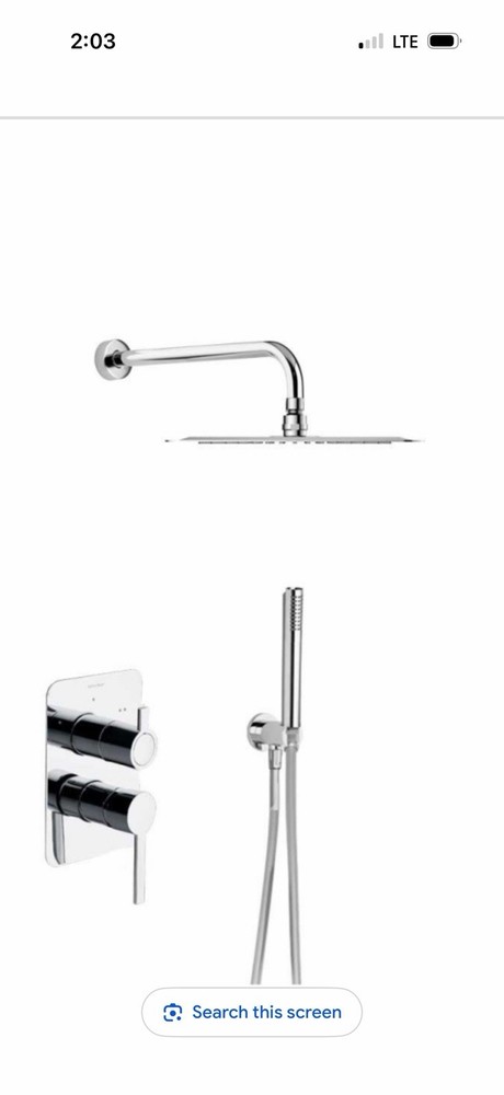 Romansoler Draco Chrome 10” Rain Drop Shower Headset set With Wand And Valves