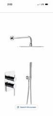 Romansoler Draco Chrome 10” Rain Drop Shower Headset set With Wand And Valves