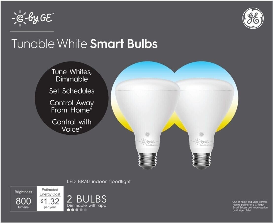 Cync by GE BR30 Bluetooth Smart LED Floodlight Bulb - 2-Pack gallery