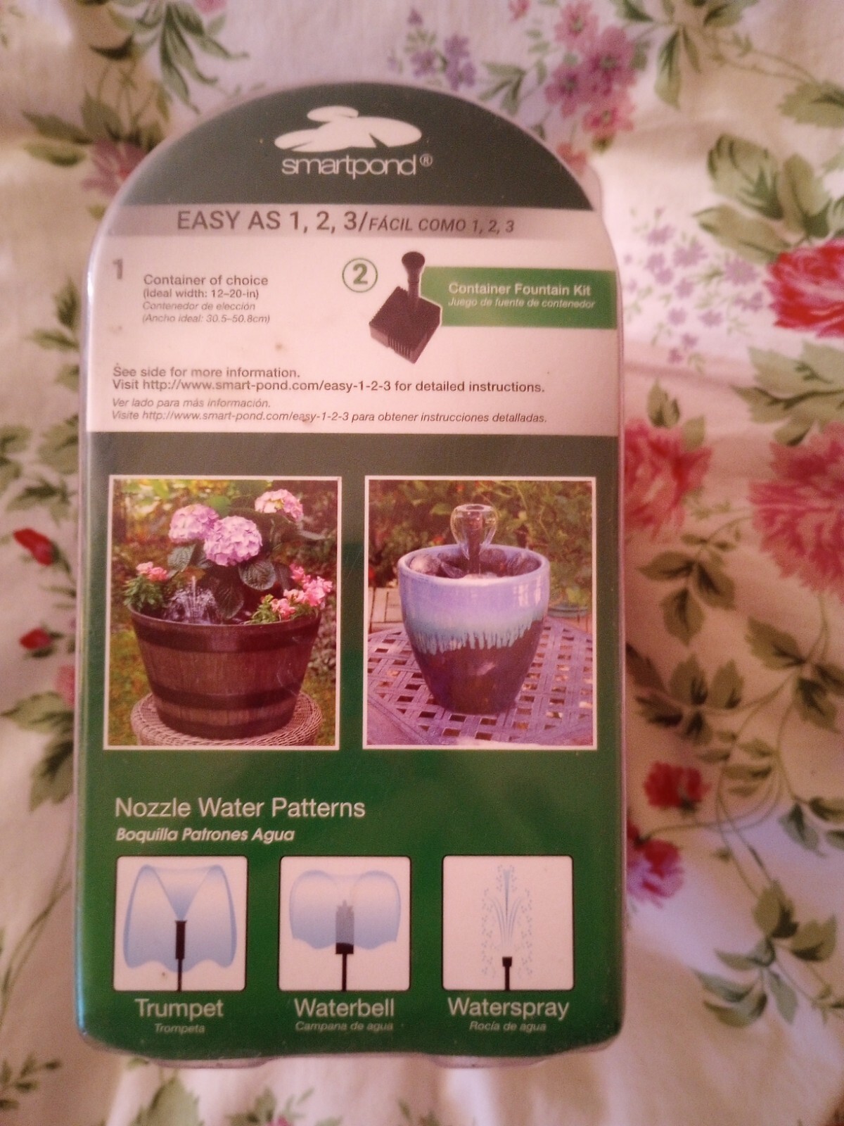 Smartpond Container Fountain Kit 74 GPH Pump, Filter Box Planter Model #52256 gallery