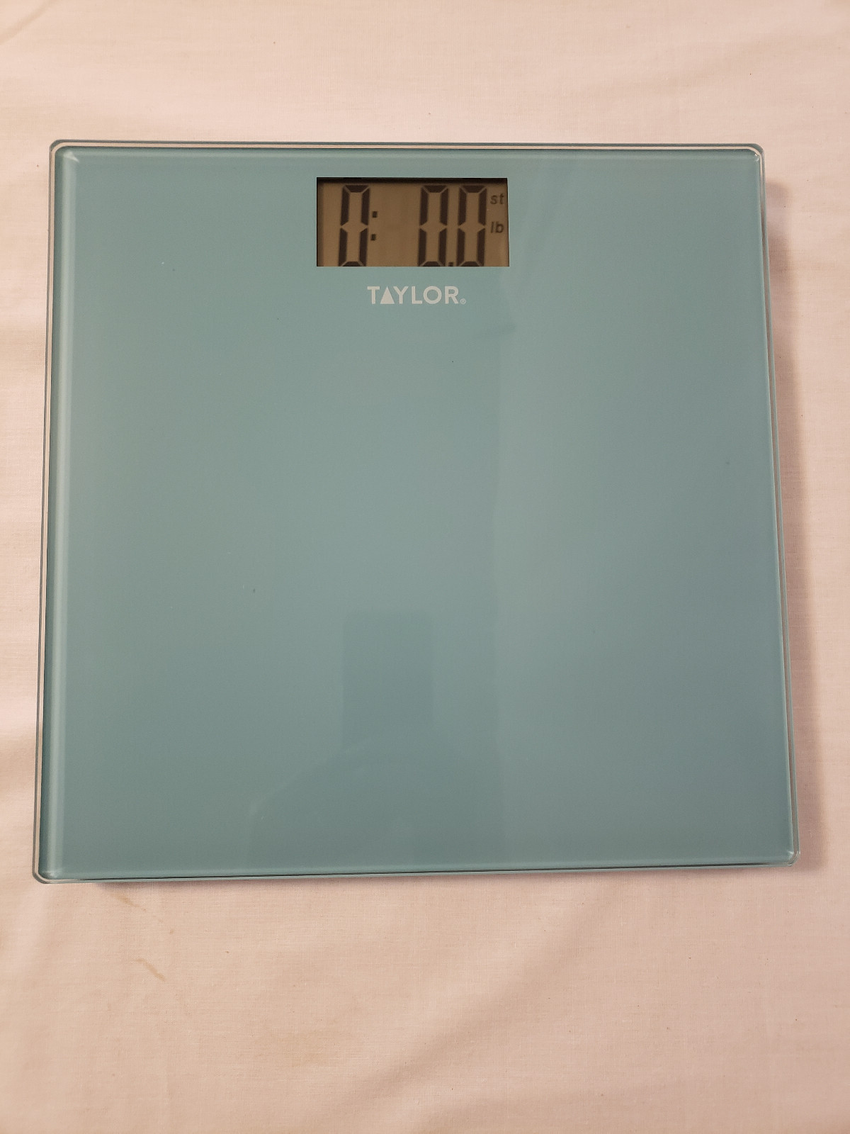 TAYLOR Digital Scale #7558 Spa Blue Glass Household Bathroom Scale gallery