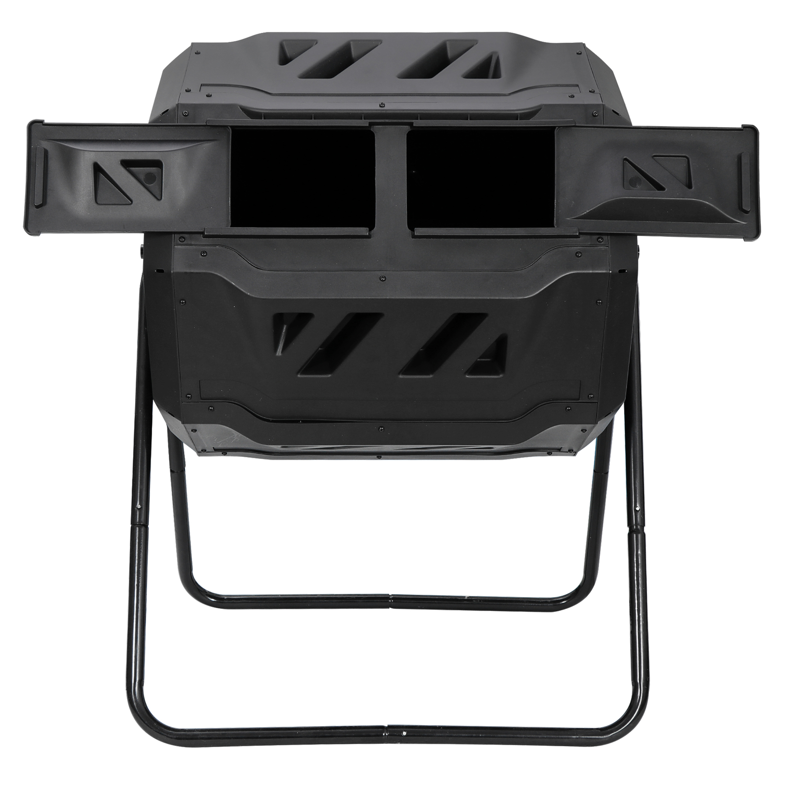 Durable Composting Tumbler Dual Rotating Outdoor Garden Yard Compost Bin gallery