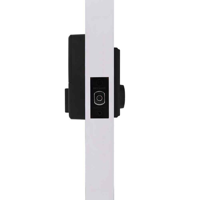 Defiant Square Matte Black Compact Touch Electronic Single Cylinder Deadbolt gallery