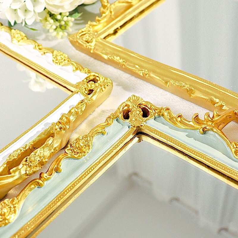 15x10" Metallic Rectangle Mirror SERVING TRAY Handles Party Event Tableware gallery