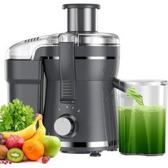 Juicer Machine, 500W Centrifugal Extractor with 3 Speed & Meduim, Grey