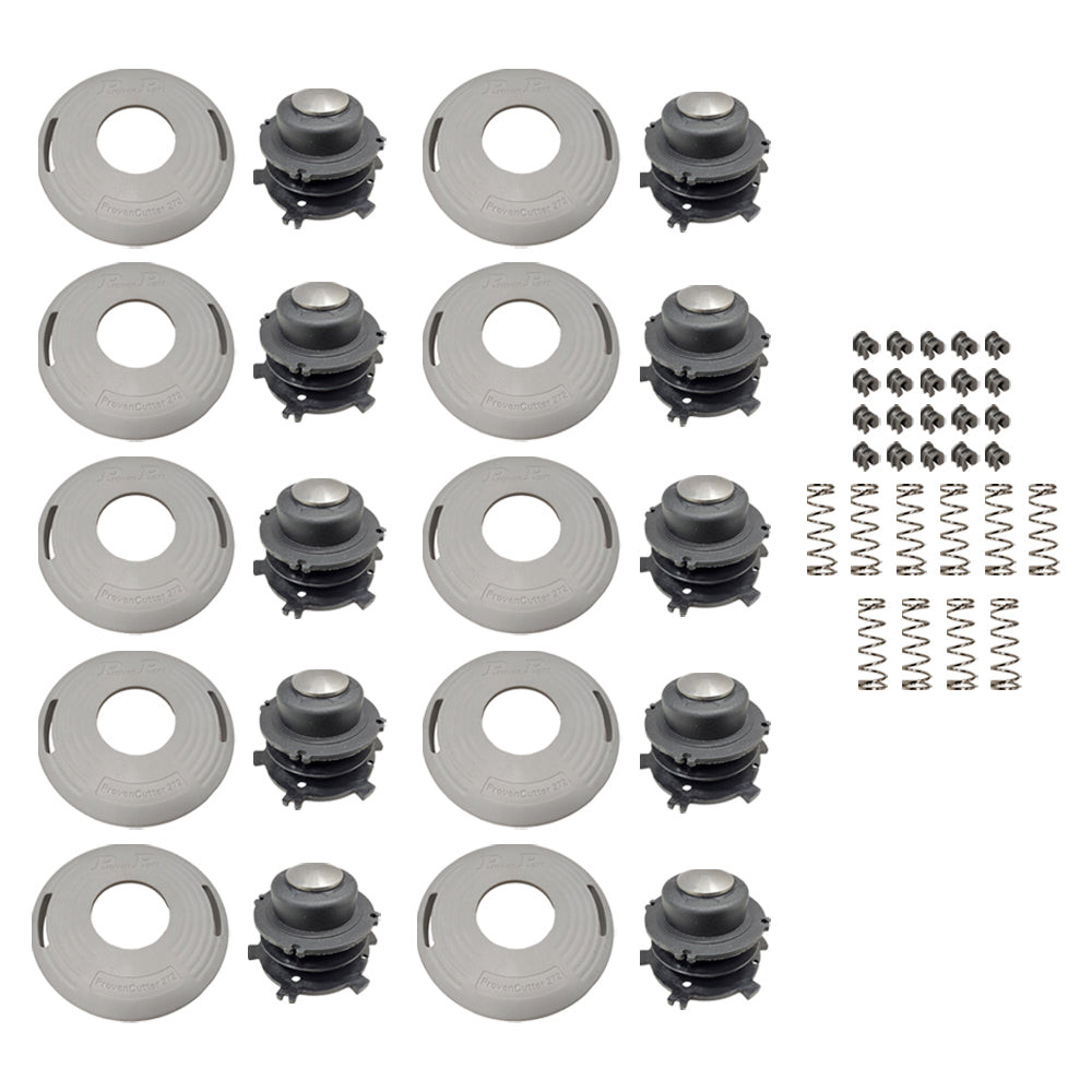 Proven Part 10 PK Caps Spools Springs With 20 Eyelets For Stihl 25-2 27-2 , 4002 gallery