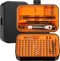 Precision Screwdriver Set 130 in 1 with 120 Bits Orange