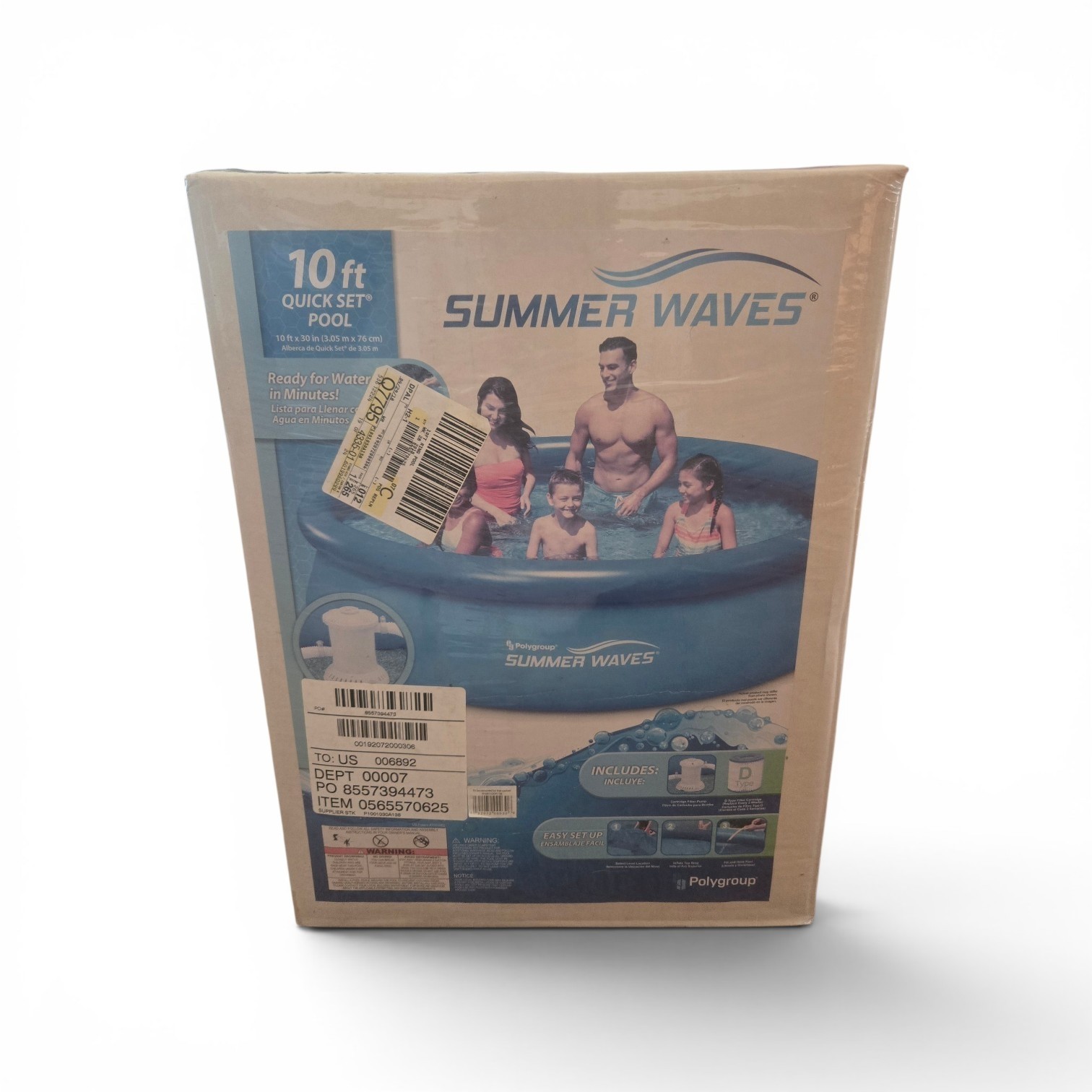 Summer Waves 10ft x 30in Quick Set InflatableAbove Ground Pool W/ Filter & Pump gallery