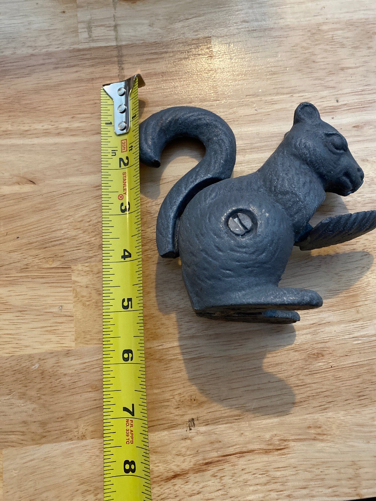 Squirrel Nutcracker Nut Cracker Cast Iron Metal Hefty Patina Collector Holidays gallery