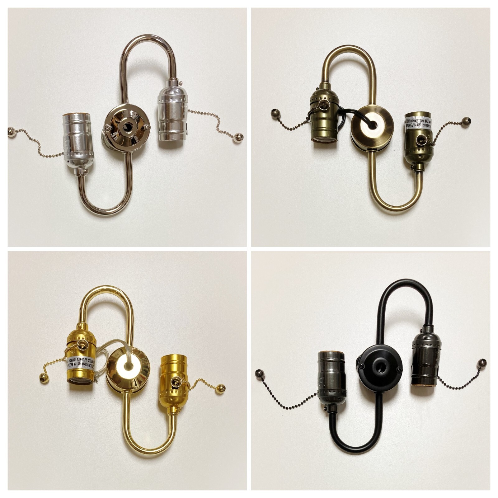 Lamp Parts 2-Socket On/Off Pull Chain S-CLUSTER-Available In 4 Finishes (1-Pc) gallery