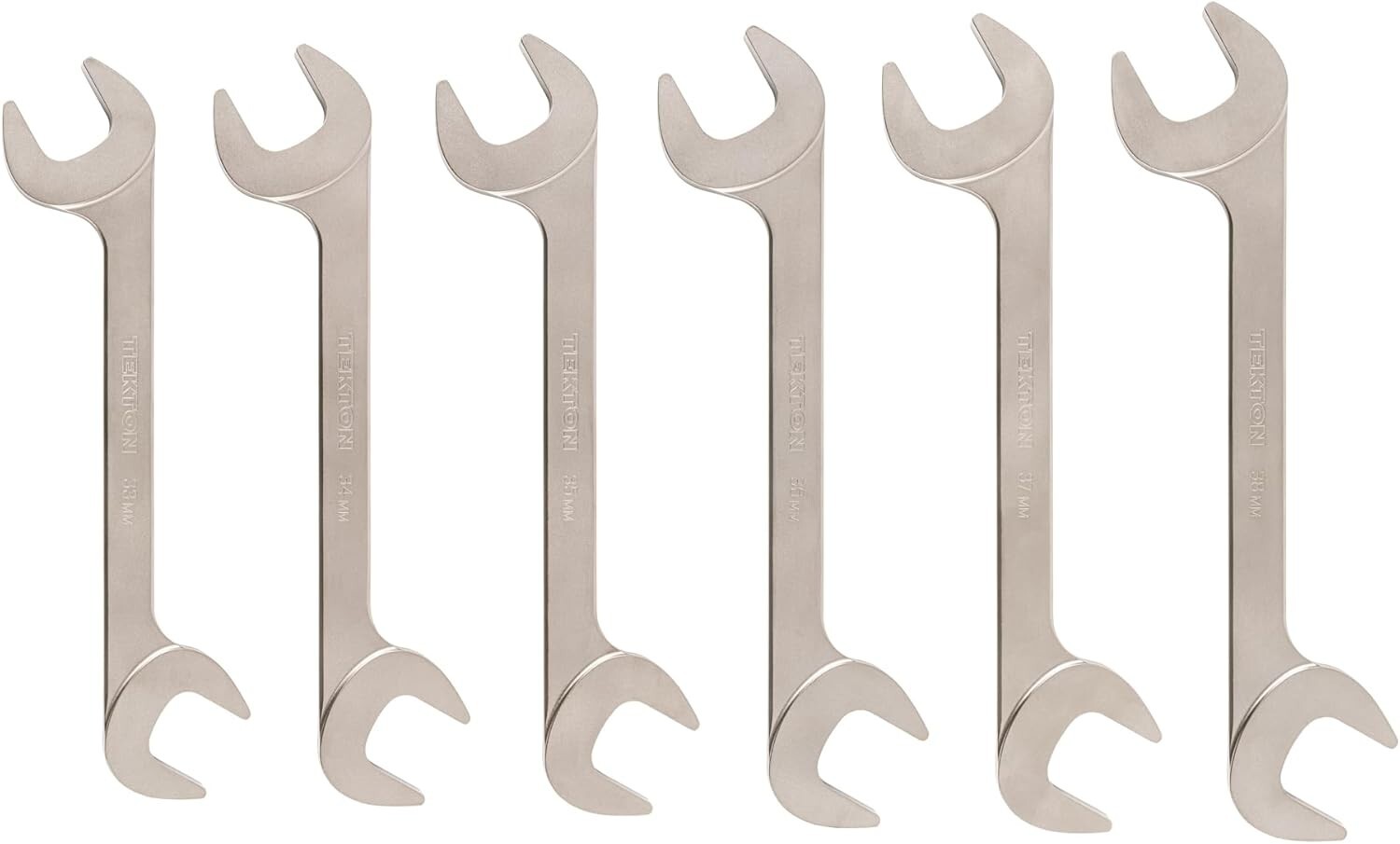 Angle Head Open End Wrench Set, 6-Piece (33-38 mm) | Made in USA gallery