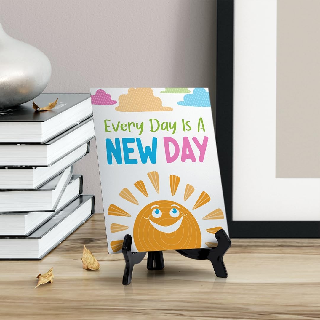 Every Day Is A New Day Table Sign with Acrylic Stand (6x8“) gallery