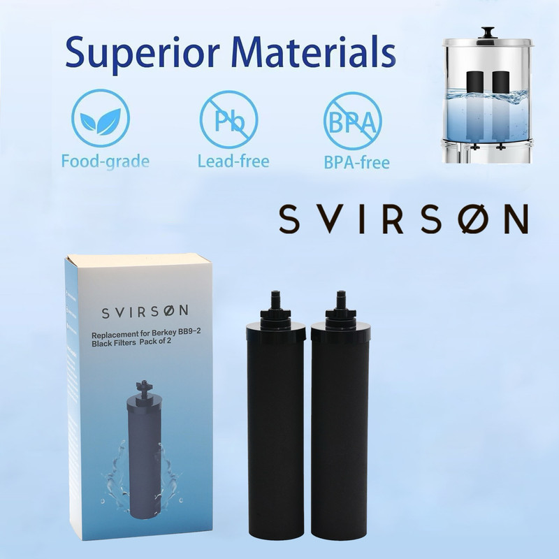 2 Pack BB9-2 Black Water Filter Replacement for Berkey Gravity System gallery