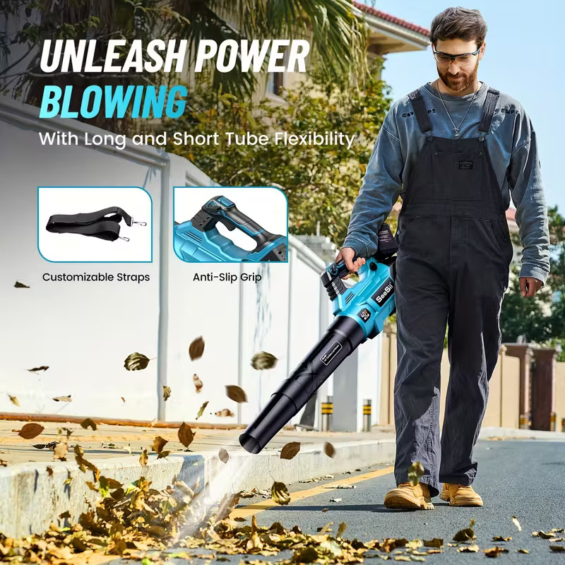 Seesii 40V Leaf Blower Cordless 680CFM/210MPH 2*5200mAh Battery Electric Blower gallery