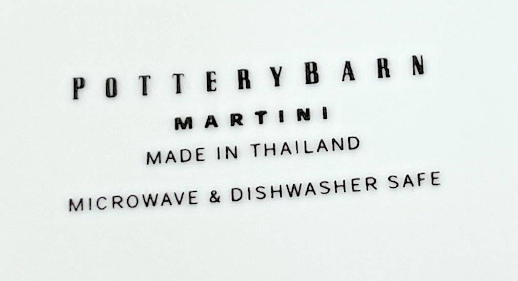 Pottery Barn Martini Appletini Cocktail Appetizer Dessert Tapas Plate 7 5/8 Inch gallery