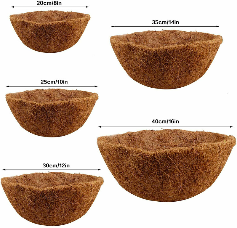 100% Natural Round Coconut Coco Fiber Planter Liners for Hanging Basket Flowers gallery