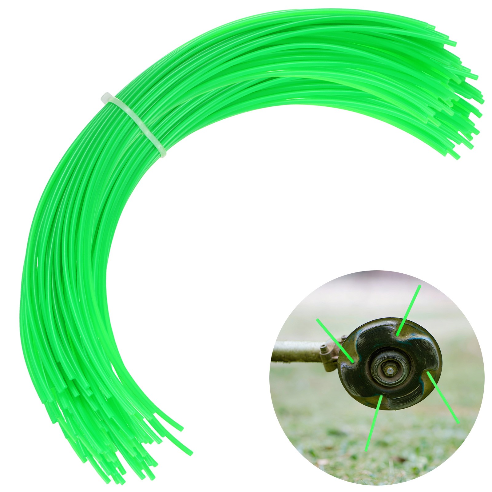 150Pcs 30x0.24cm Pre-Cut Trimmer Line Replacement String, Round Nylon Line Green gallery