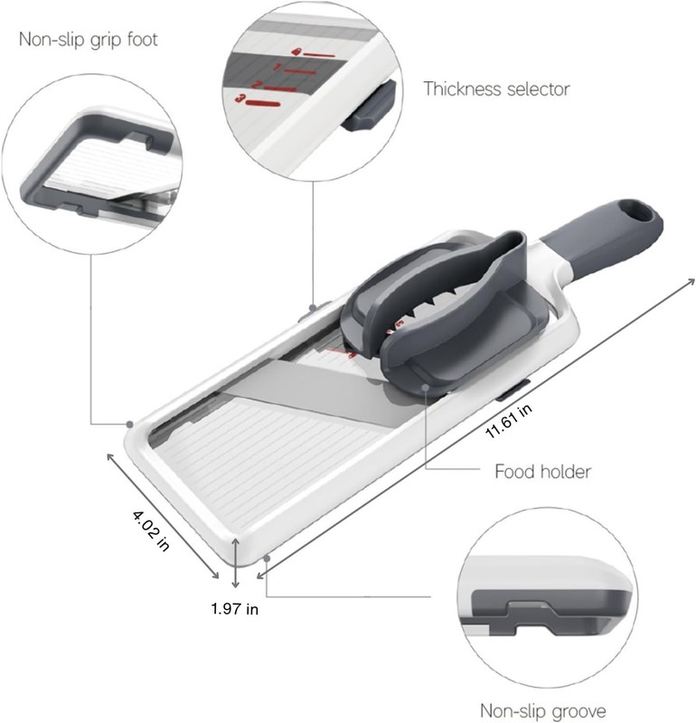 Professional Mandoline Slicer with Adjustable Thickness - Ideal for Kitchen Prep gallery